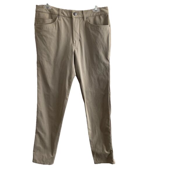 Lululemon ABC Slim Pants Warpstreme Khaki Tan Size 30 - Picture 10 of 12